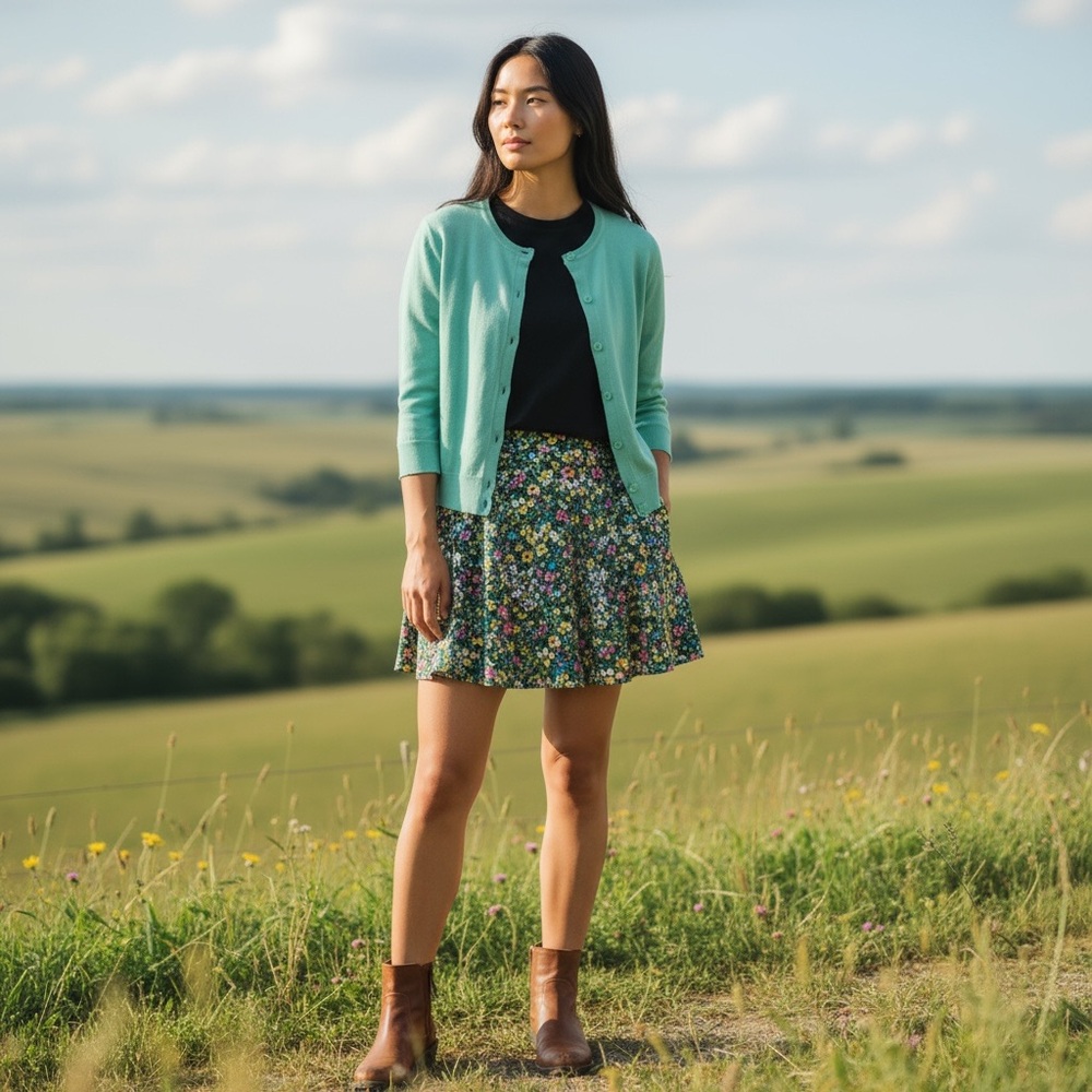 Women's Teal Cardigan Sweater